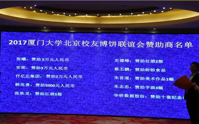 “博餅”是閩南地區(qū)有的傳統(tǒng)形式歡慶，此次活動以這種形式向母校致以美優(yōu)的祝福，也寄托著各地廈人永久母校情和青春回憶的活動。